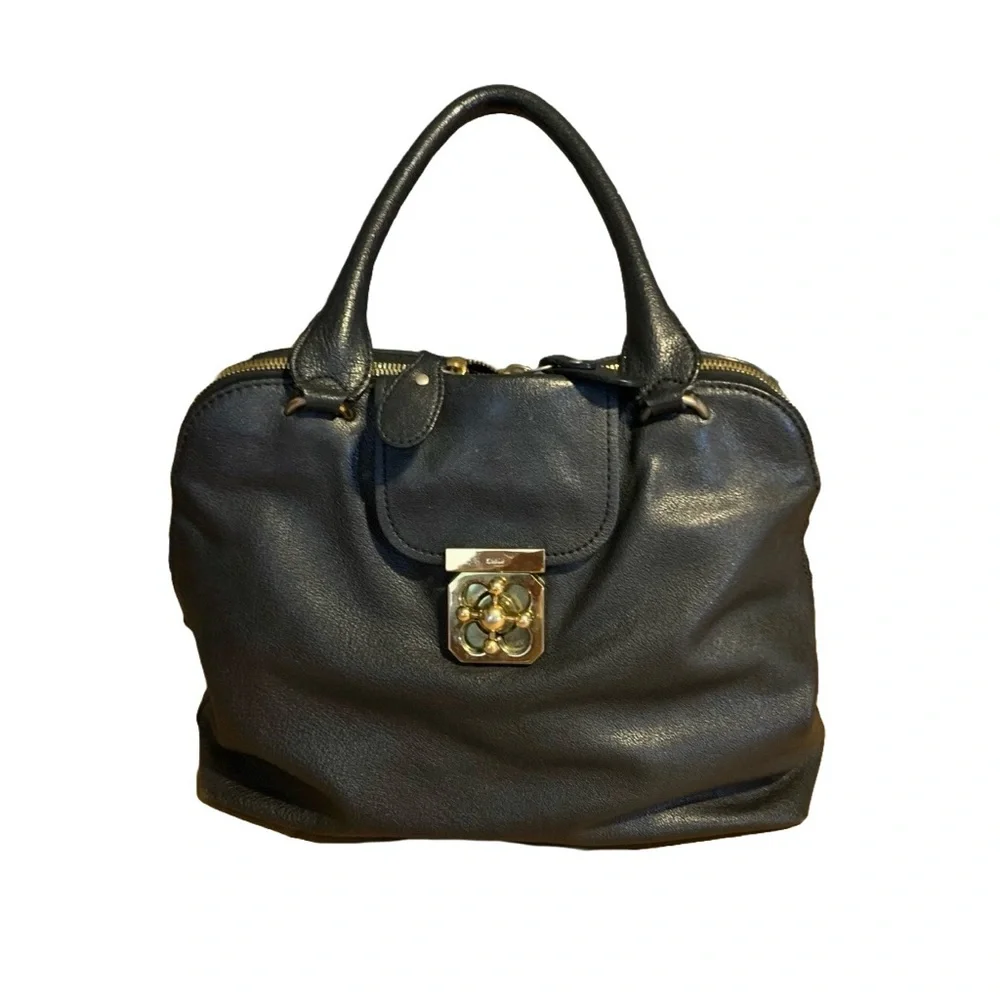CHLOE BLACK LEATHER 